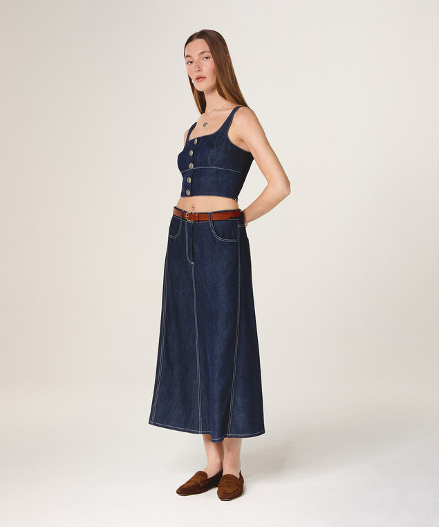 Rodier Bustier Jean Bleu Denim