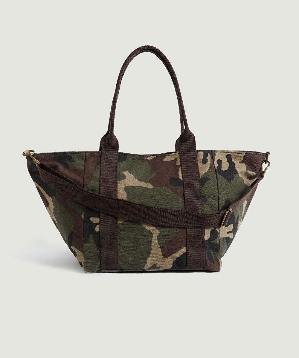 rodier Cabas en toile camouflage Lio vert