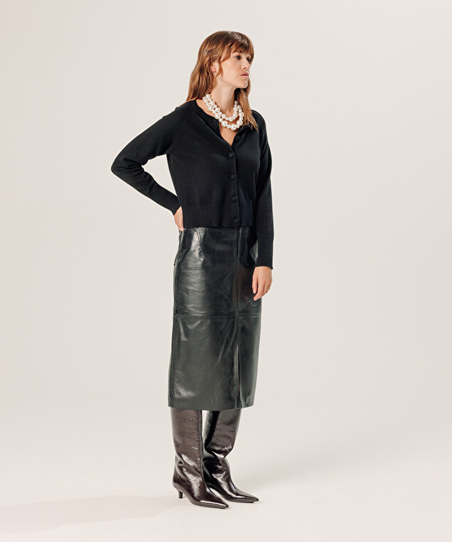 Rodier Cardigan En Cachemire 2 Fils Noir