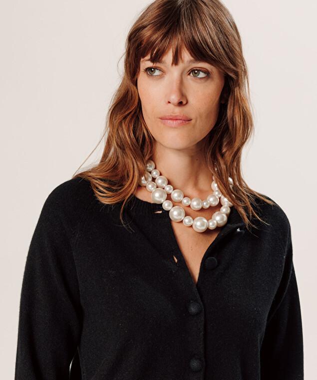 Rodier Cardigan En Cachemire 2 Fils Noir