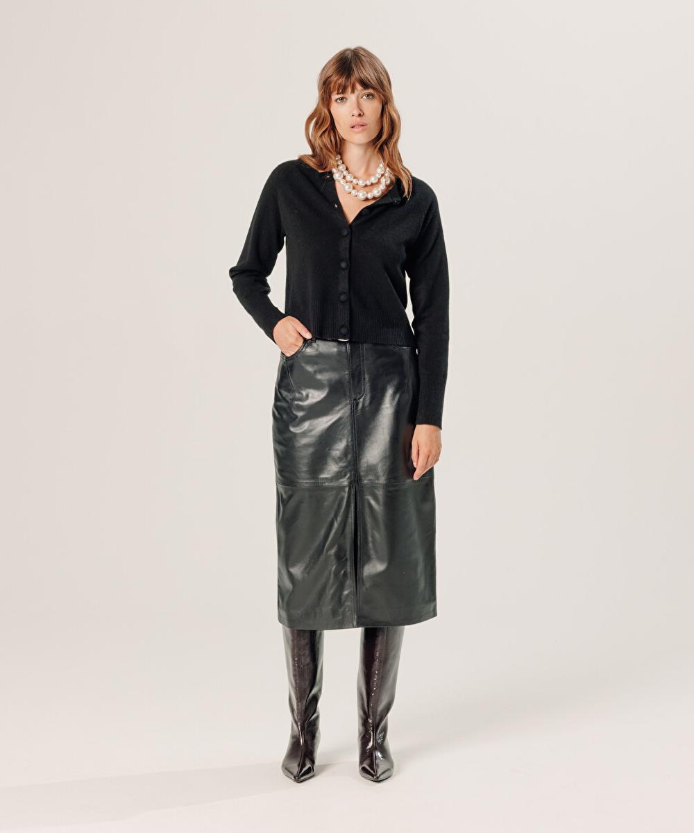 rodier Cardigan en cachemire 2 fils noir