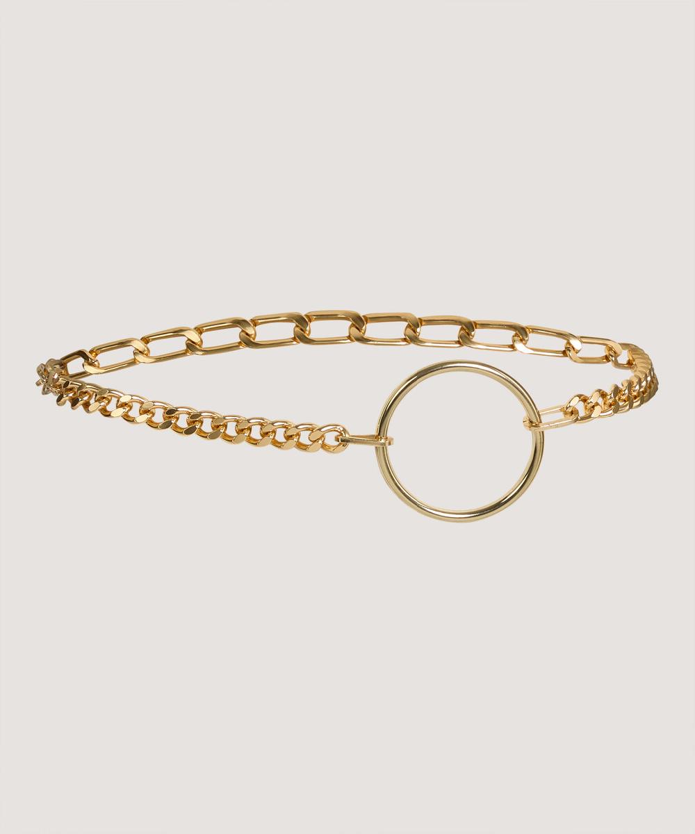 rodier Ceinture chaîne anneau jaune or