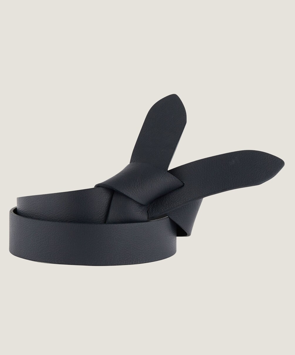 rodier Ceinture en cuir à nouer marine