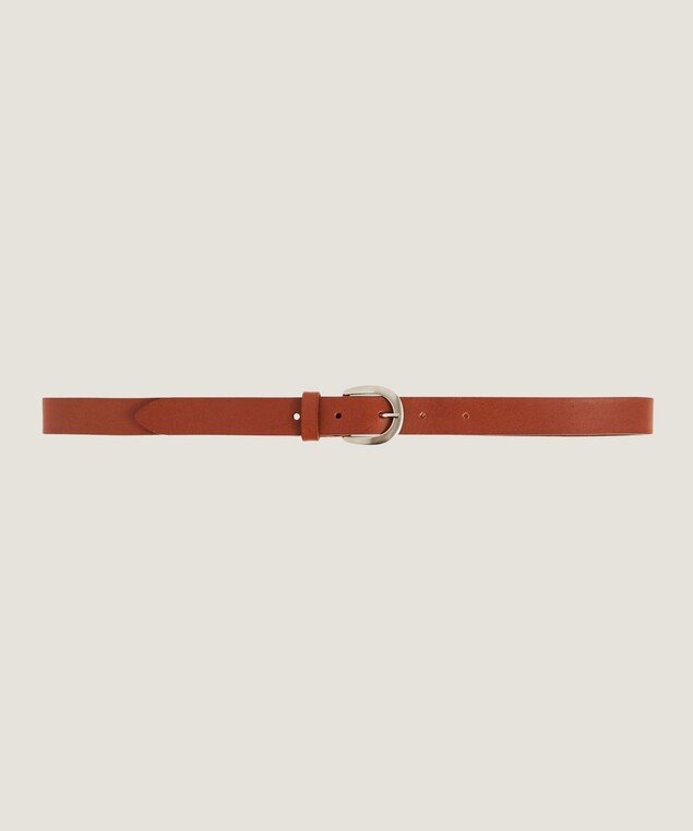 Rodier Ceinture Fine En Cuir Marron