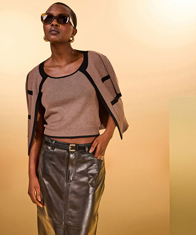 Rodier Ceinture Fine En Cuir Noire