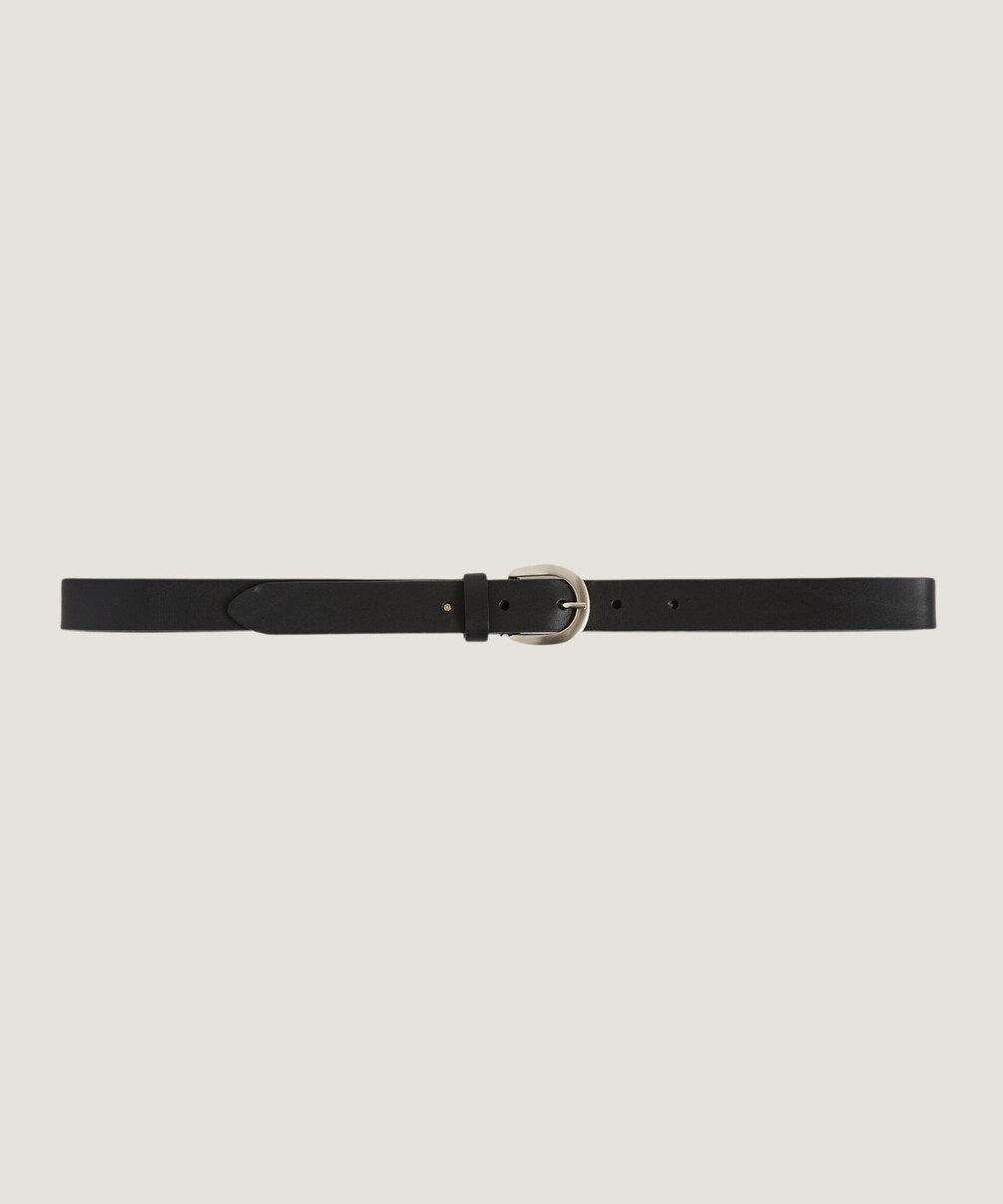 rodier Ceinture fine en cuir noire
