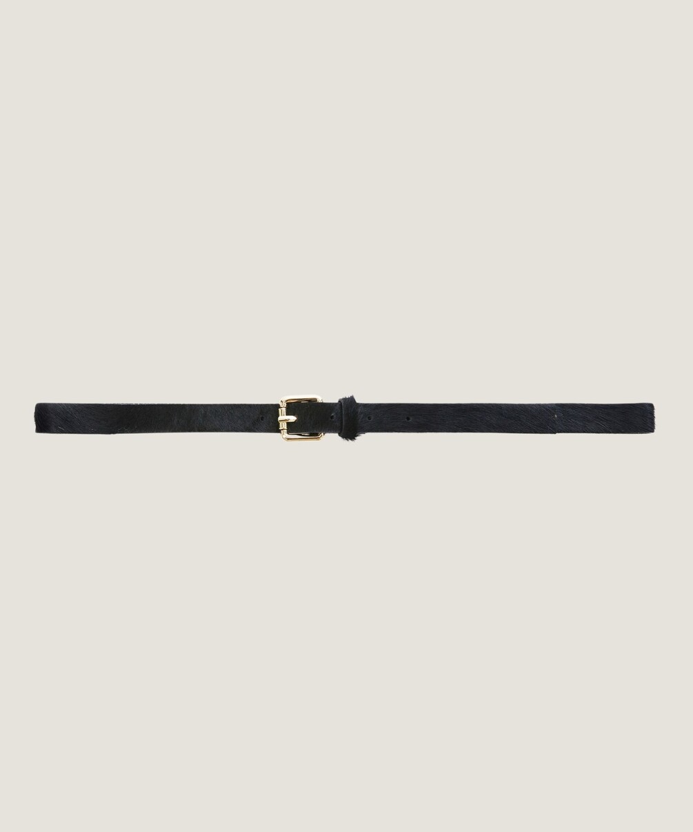 rodier Ceinture fine en cuir noire