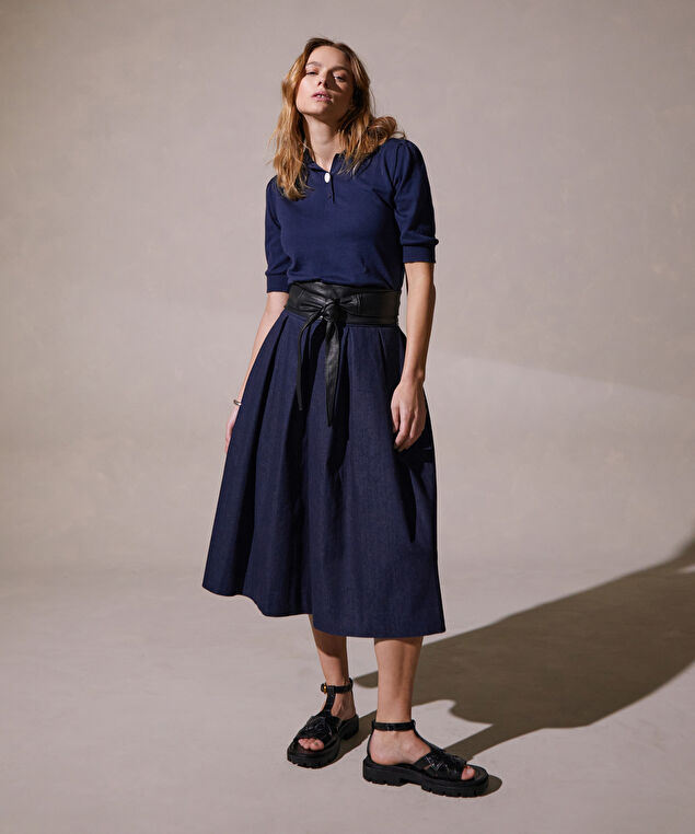 Rodier Ceinture Large à Nouer En Cuir Noire