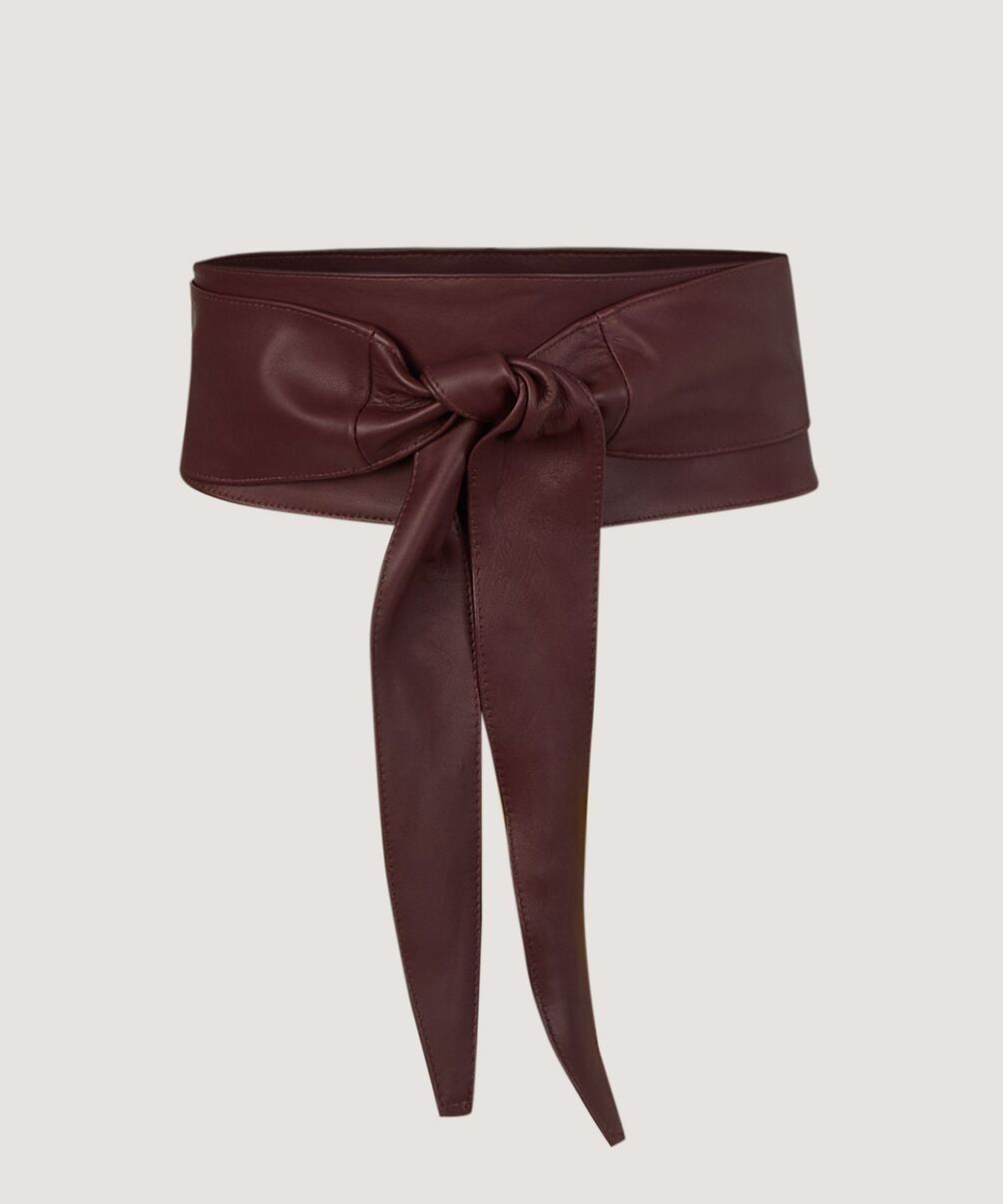 rodier Ceinture large cuir marron