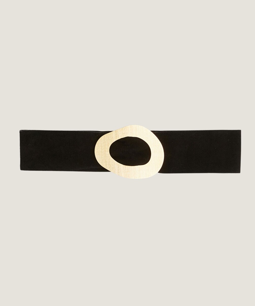 rodier Ceinture large en cuir velours noire