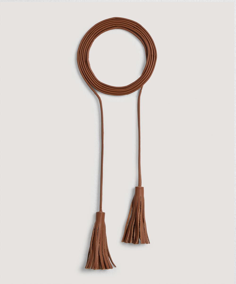 rodier Ceinture lien cuir marron camel