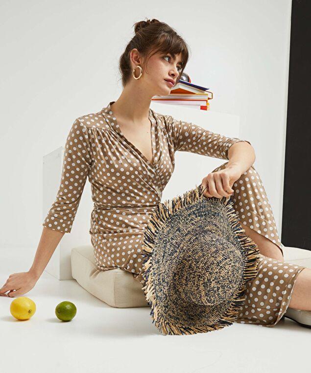 Rodier Chapeau à Bord Frangé En Raphia Navy