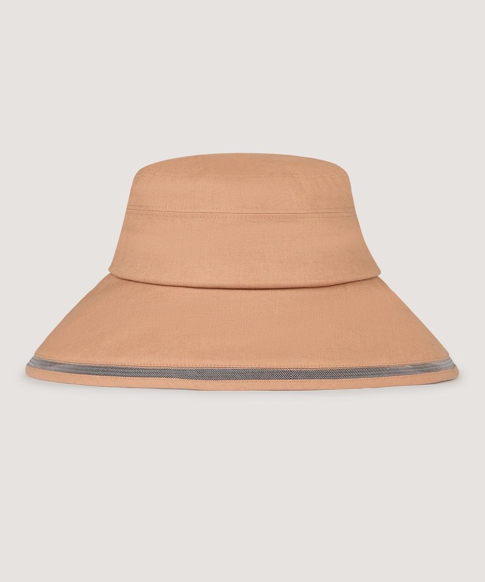 rodier Chapeau en lin et coton beige chair