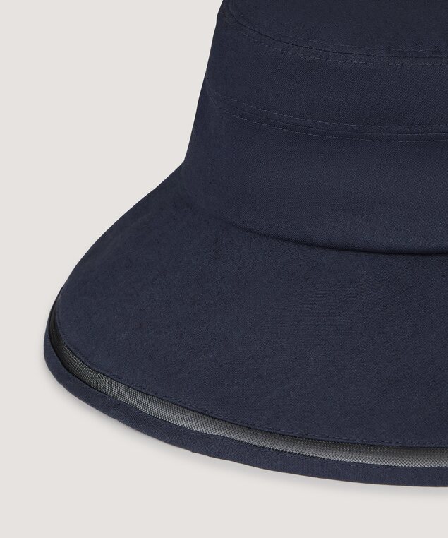 Rodier Chapeau En Lin Et Coton Bleu Marine