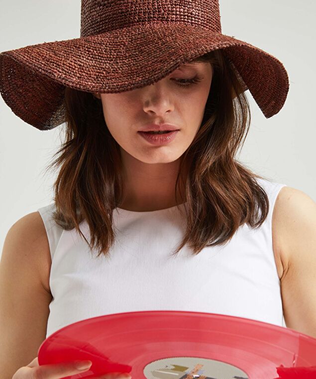 Rodier Chapeau En Raphia Rouille