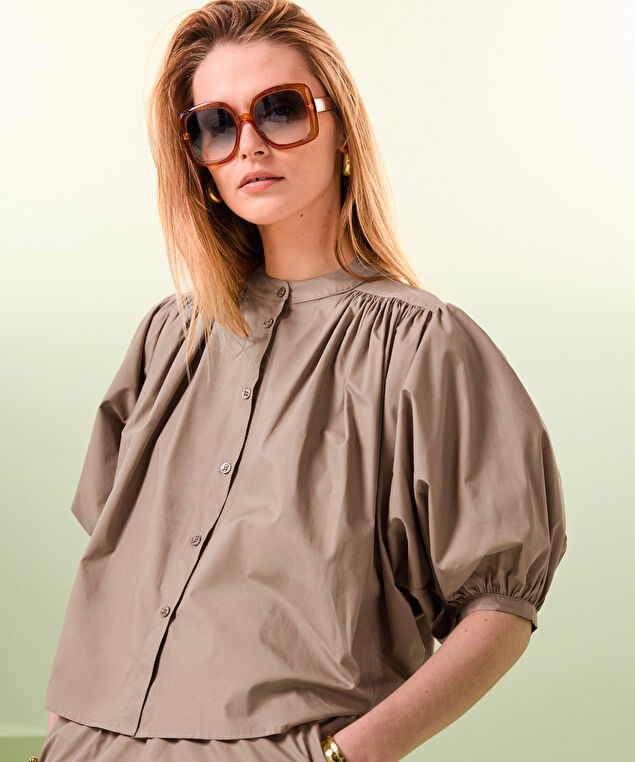 Rodier Chemise Courte Ample Beige