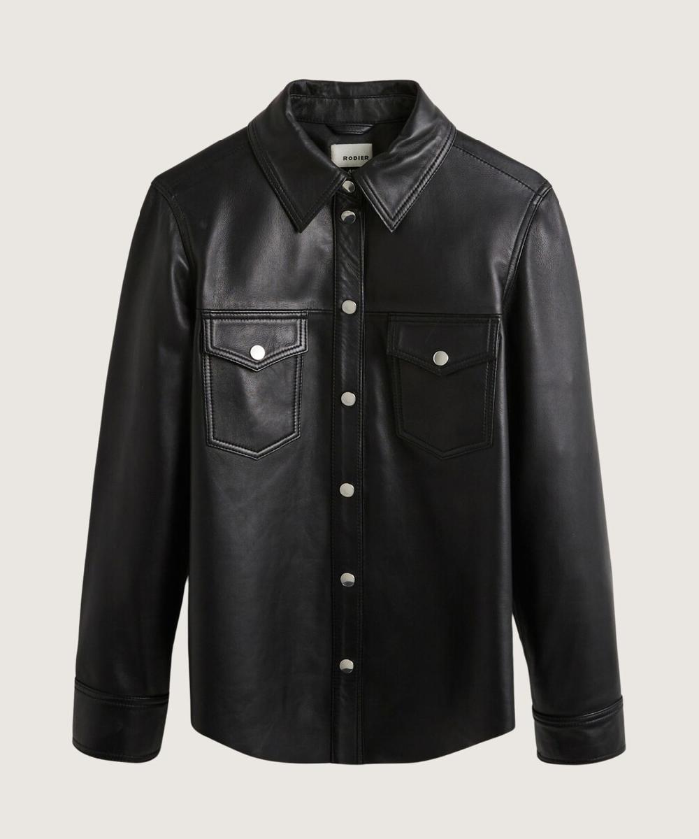 rodier Chemise en cuir noire