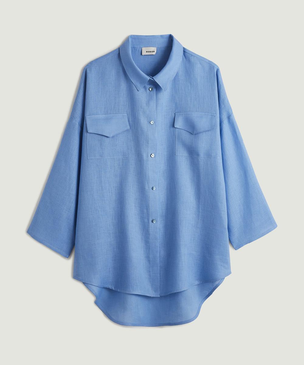 rodier Chemise en lin oversize lavande