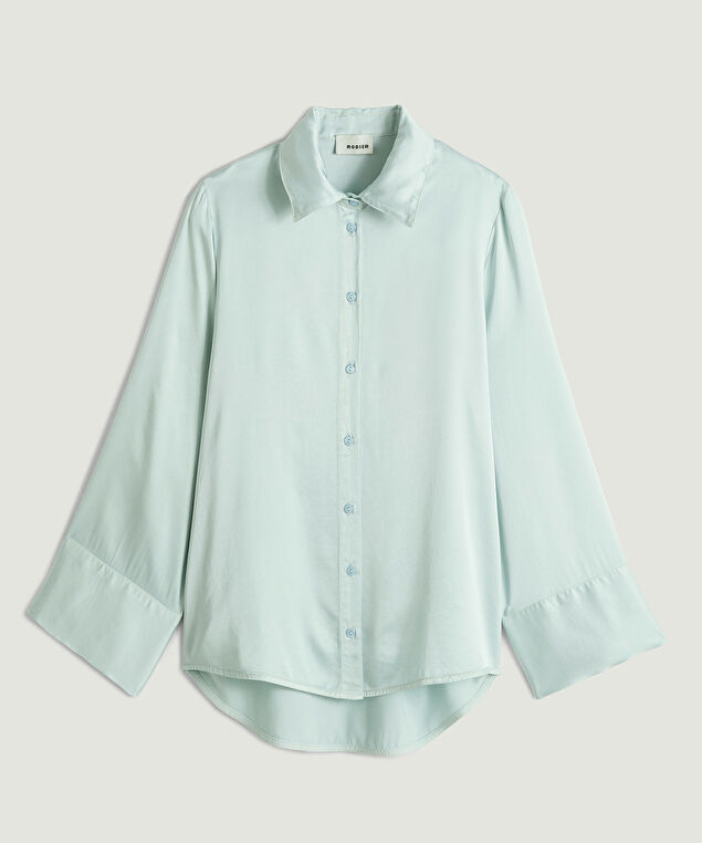 Rodier Chemise Fluide Vert D'eau