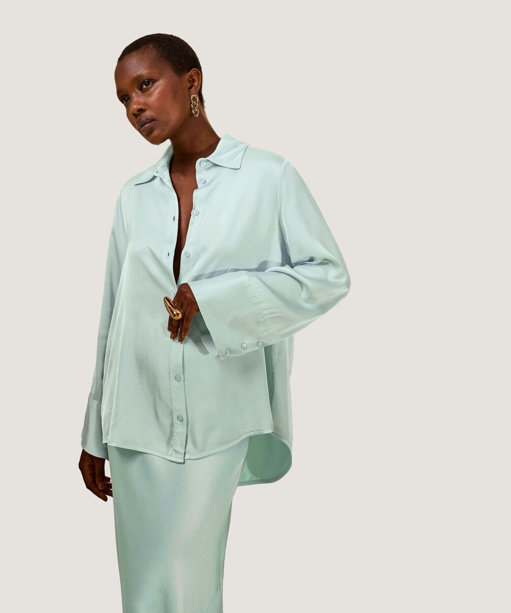 rodier Chemise fluide vert d'eau