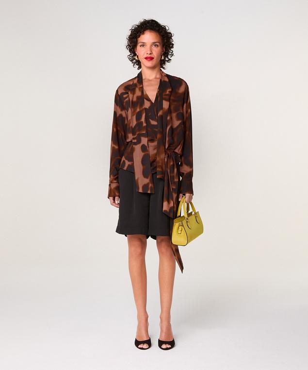 Rodier Chemise Lavallière Imprimée Marron