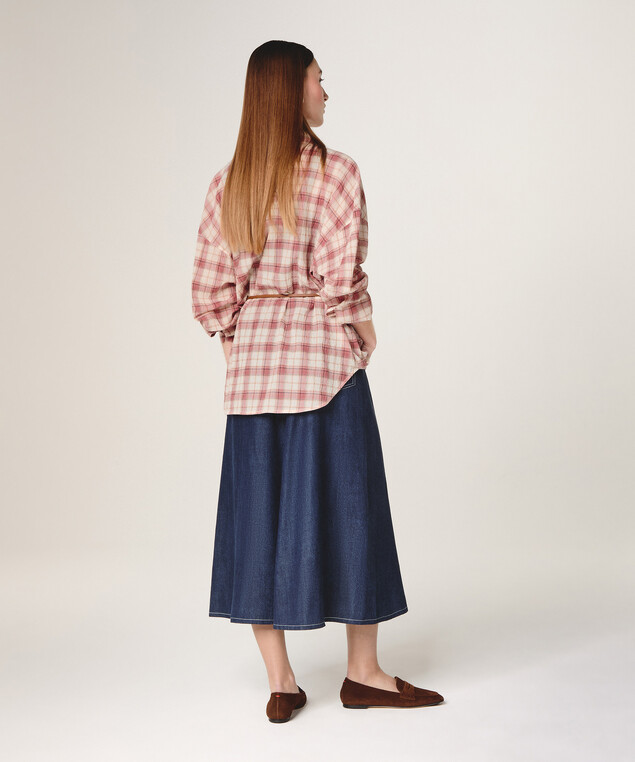 Rodier Chemise Oversize à Carreaux Rouge