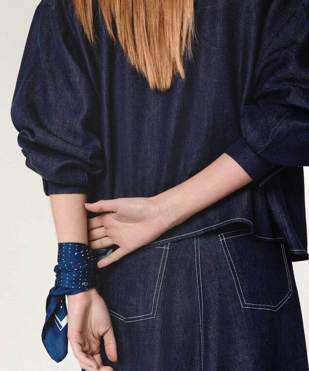 Rodier Chemise Oversize Jean Bleu Denim