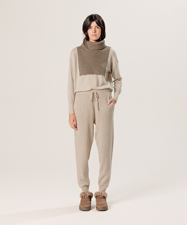 Rodier Col En Cachemire Beige