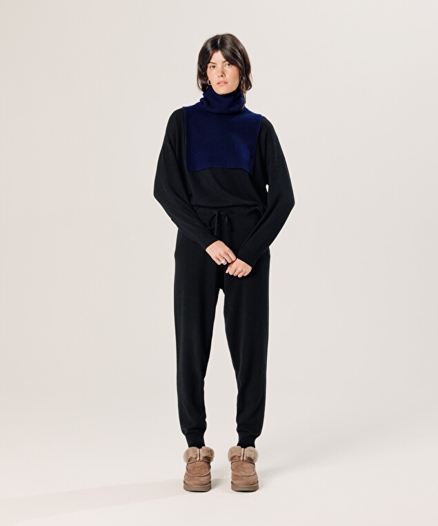 Rodier Col En Cachemire Bleu Marine