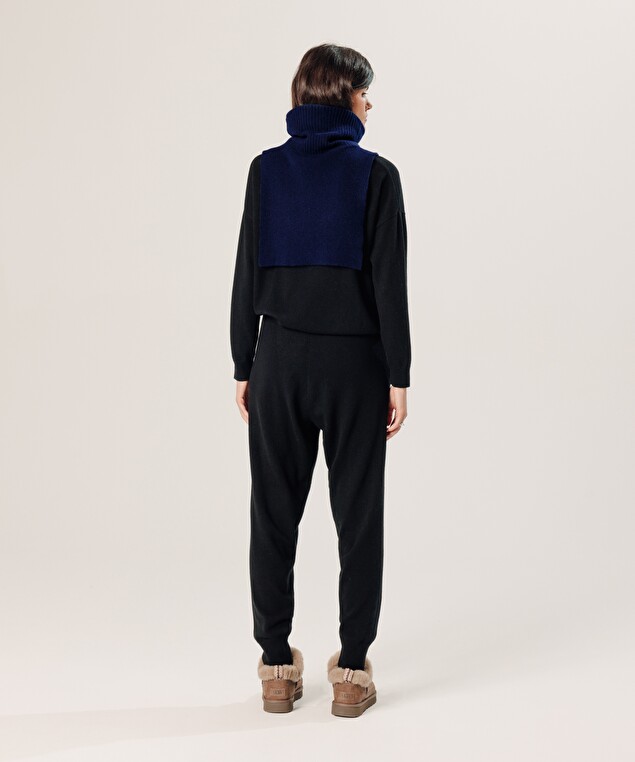 Rodier Col En Cachemire Bleu Marine