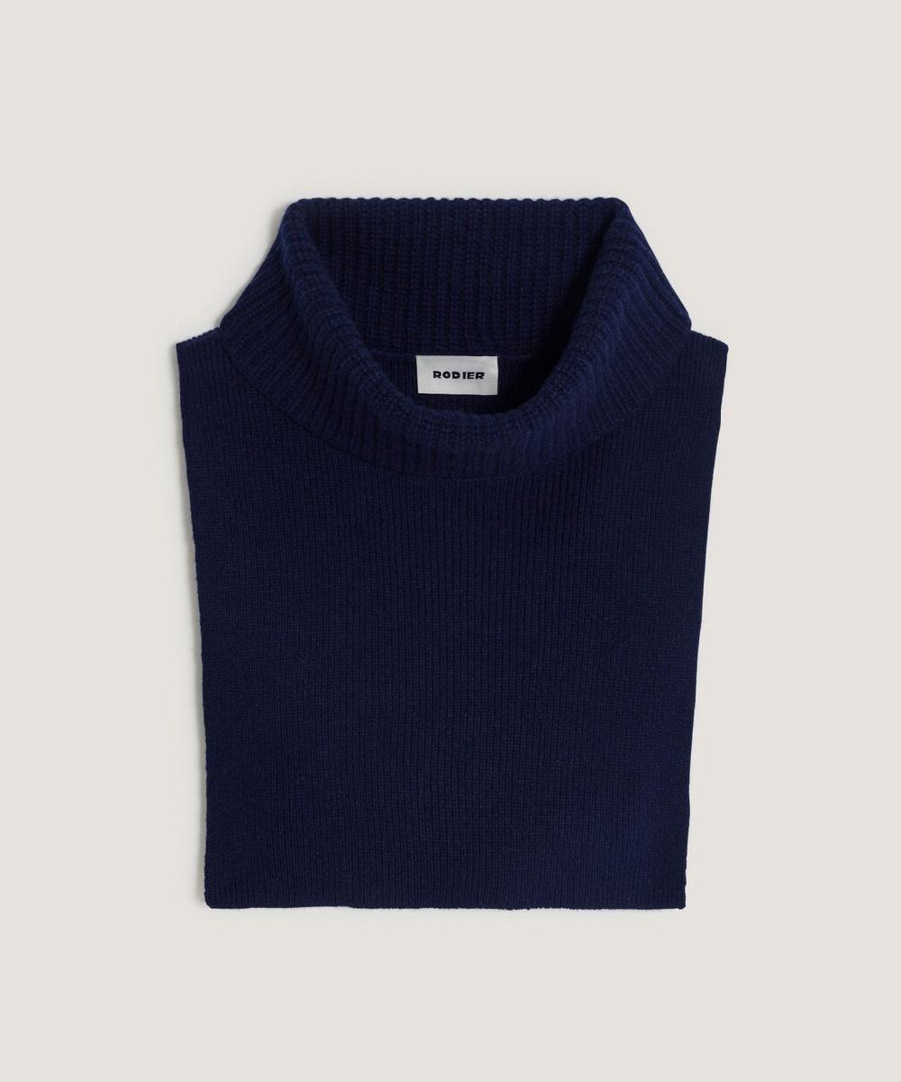 rodier Col en cachemire bleu marine