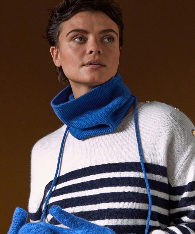 Rodier Col En Cachemire Bleu Outremer