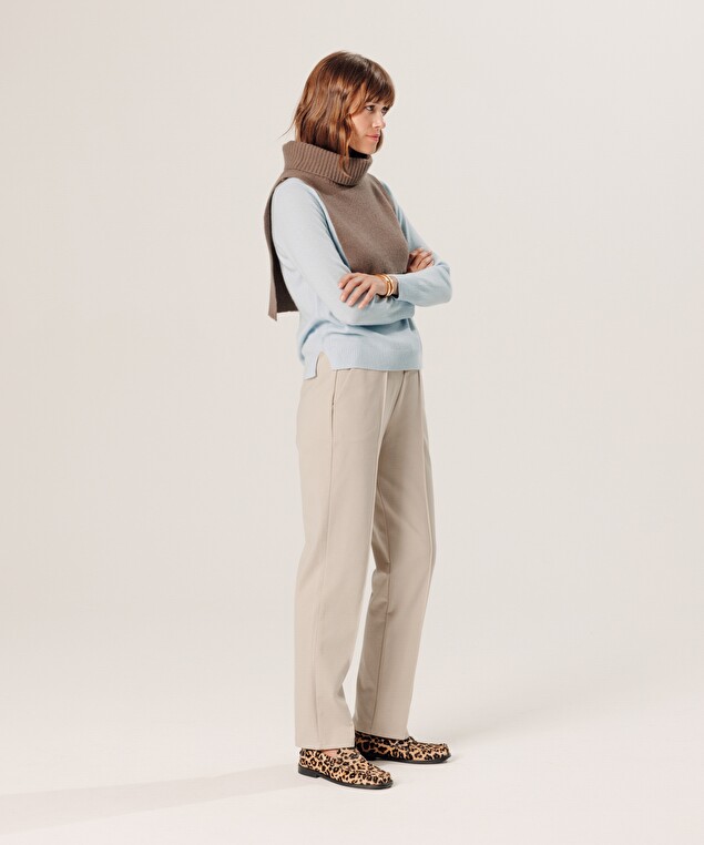 Rodier Col En Cachemire Marron Havane