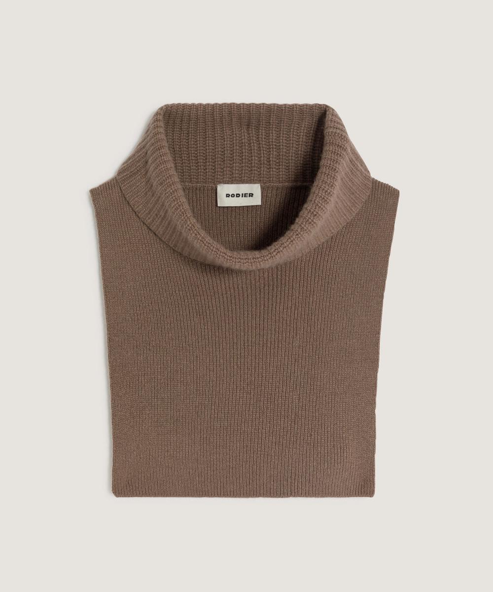 rodier Col en cachemire marron havane