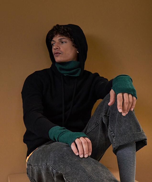 Rodier Col En Cachemire Vert Canard