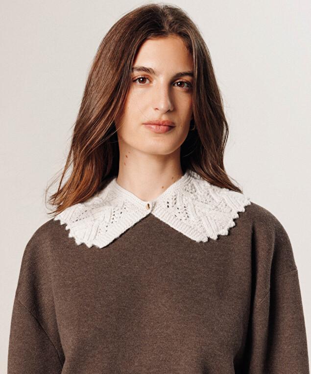 Rodier Col En Maille écru