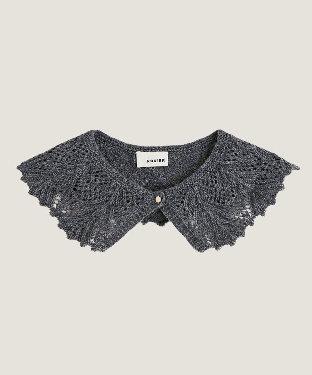 rodier Col en maille gris