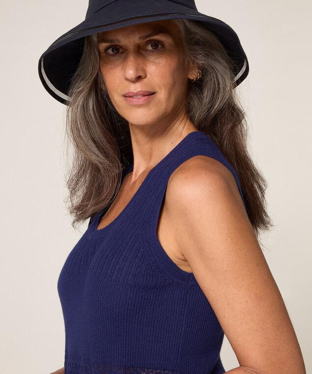 Rodier Débardeur Ajouré Bleu Marine