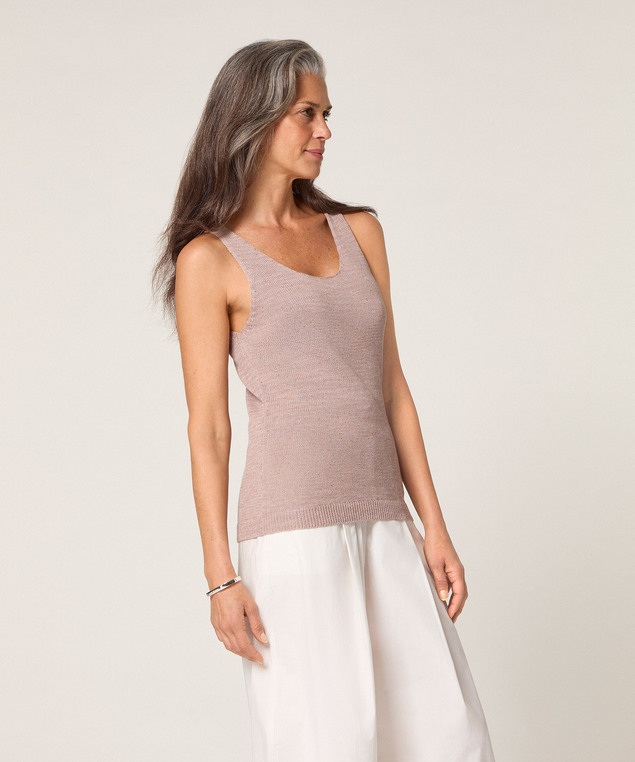 Rodier Débardeur En Coton Chiné Beige Chiné