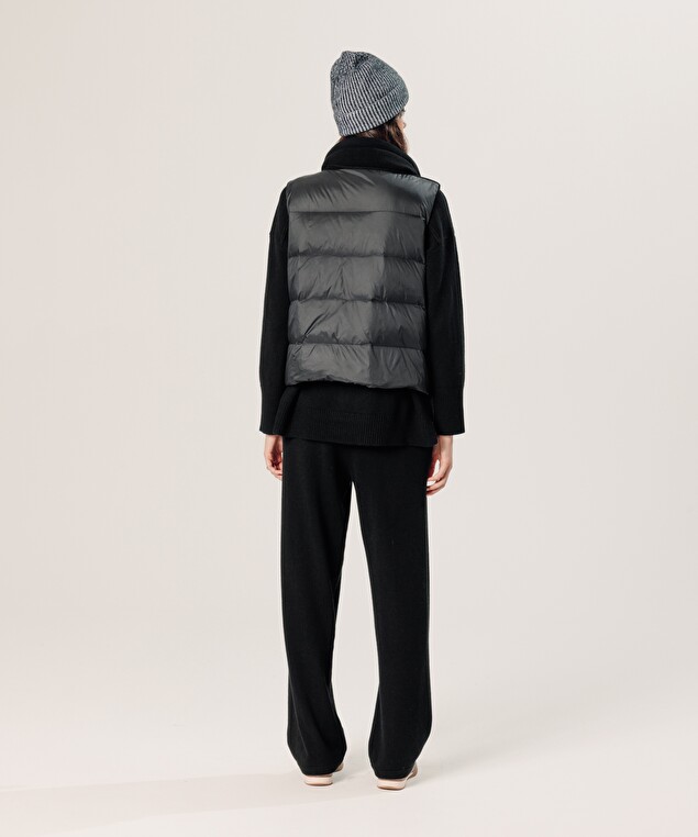 Rodier Doudoune Sans Manches En Cachemire Noir