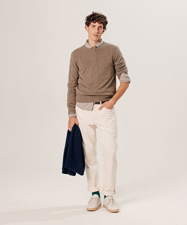 Rodier Écharpe à Côtes En Cachemire Bleu Marine