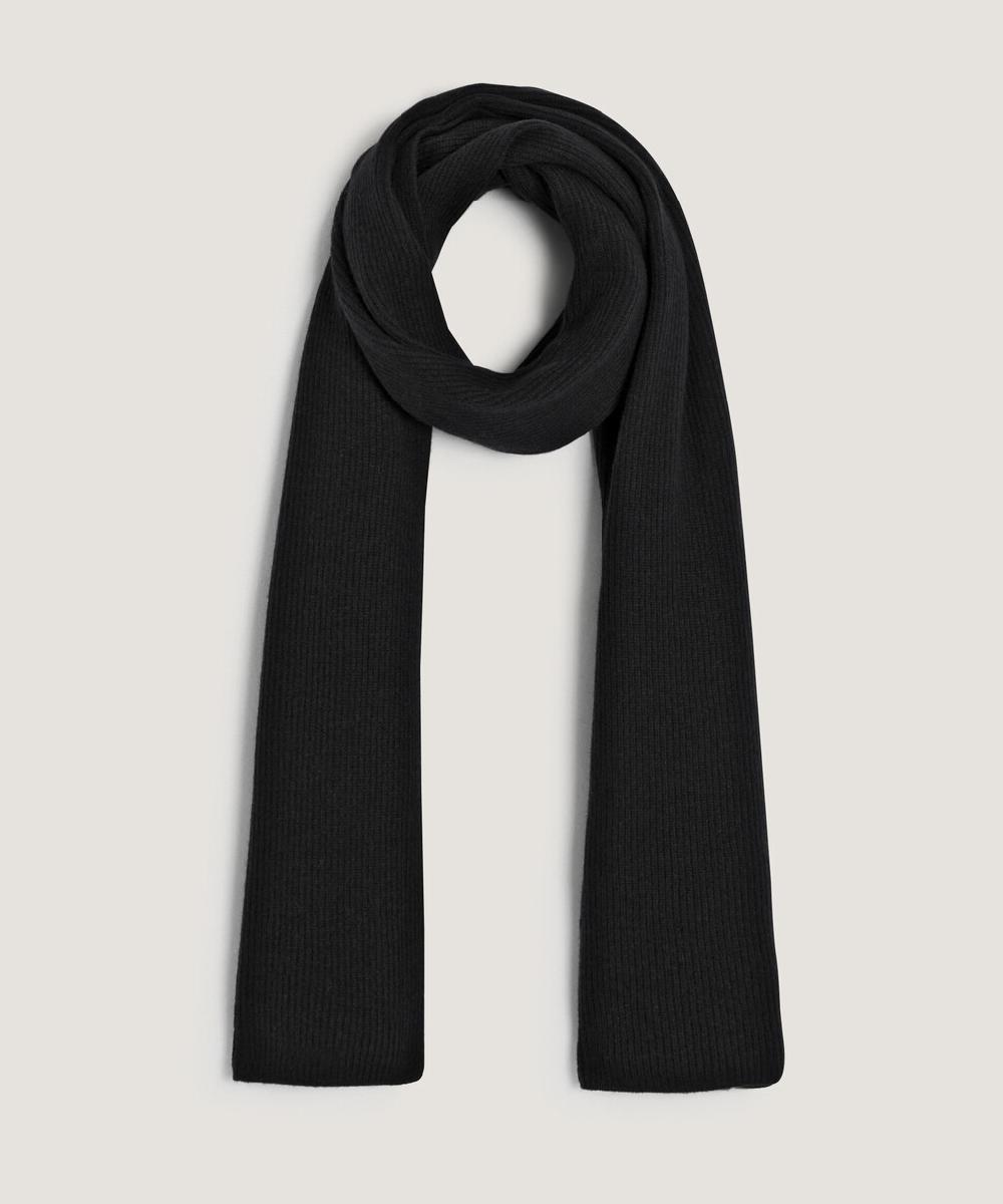 rodier Écharpe à côtes en cachemire noir