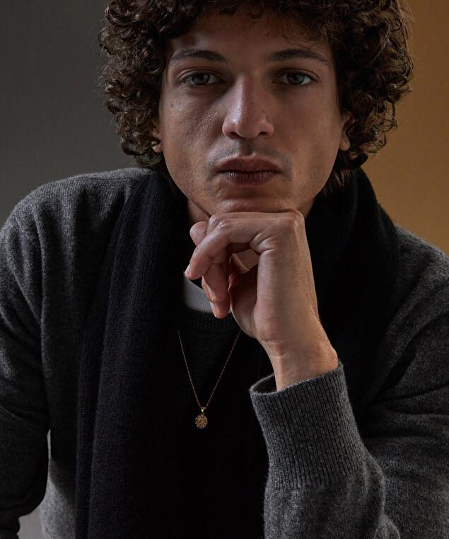 Rodier Écharpe à Côtes En Cachemire Noire