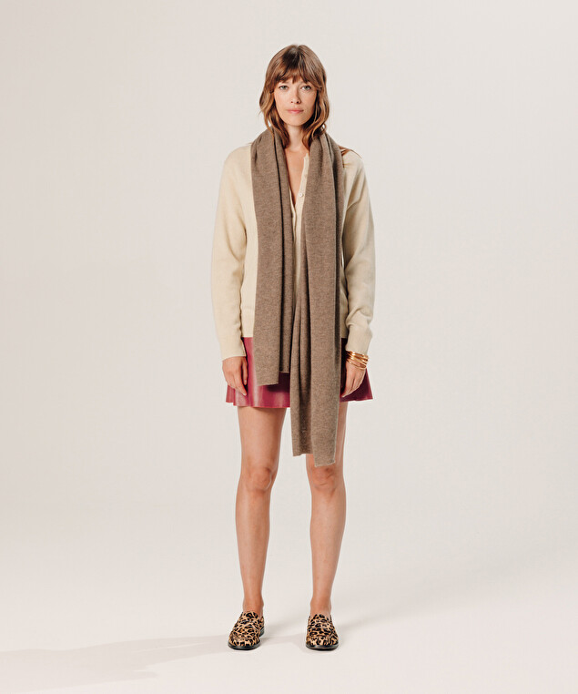 Rodier Écharpe En Cachemire Beige