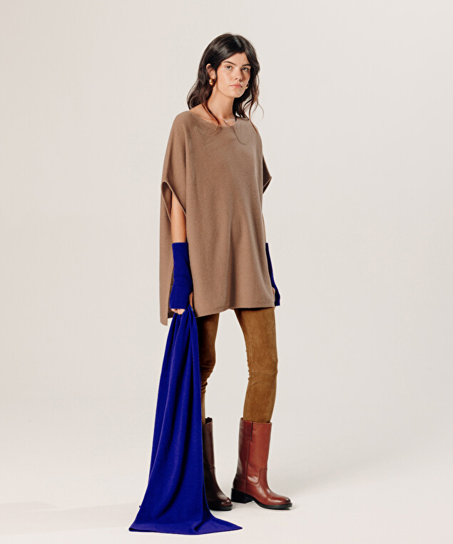 Rodier Écharpe En Cachemire Bleu Outremer