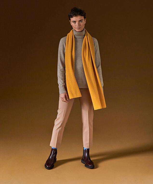 Rodier Écharpe En Cachemire Jaune