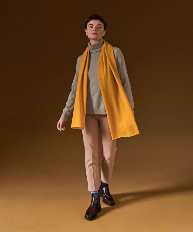 Rodier Écharpe En Cachemire Jaune