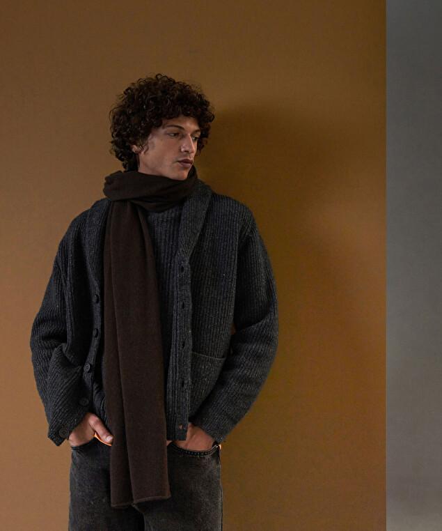 Rodier Écharpe En Cachemire Marron Café