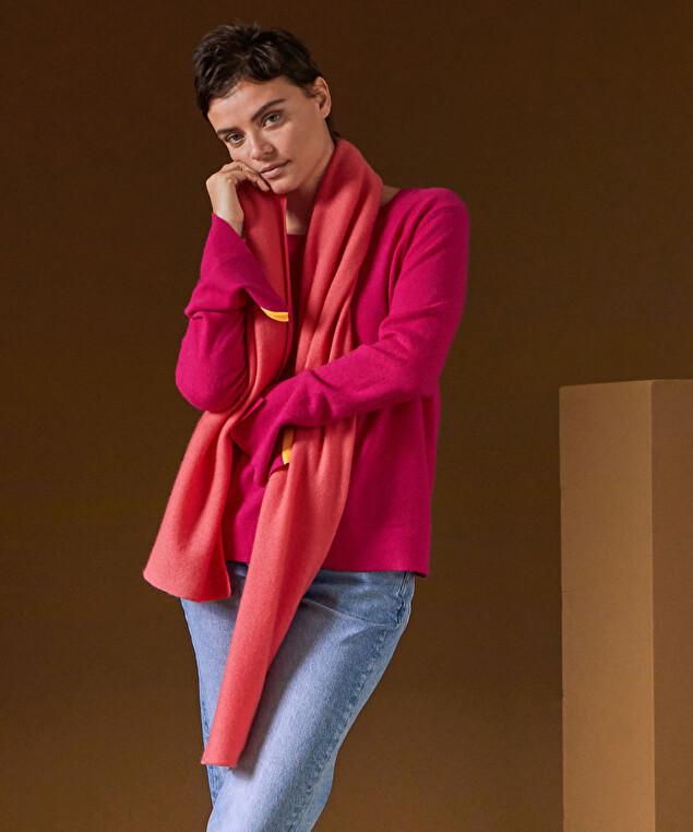 Rodier Écharpe En Cachemire Orange