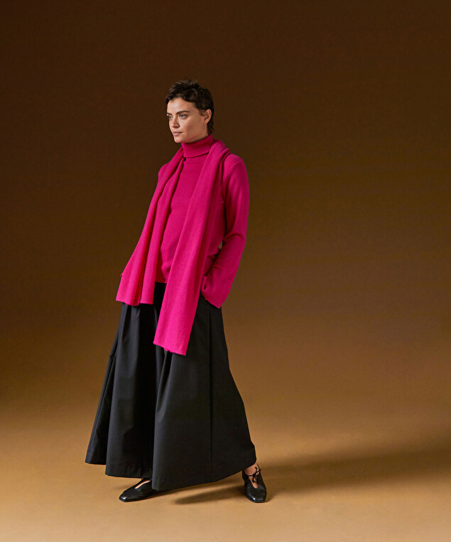 Rodier Écharpe En Cachemire Rose Tonique